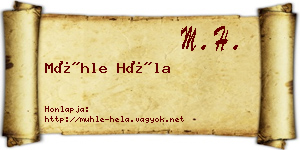 Mühle Héla névjegykártya